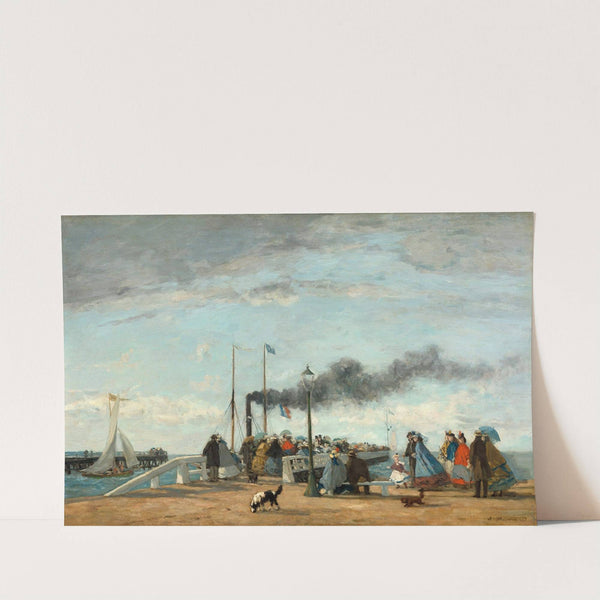 Jetty and Wharf at Trouville by Eugène Boudin