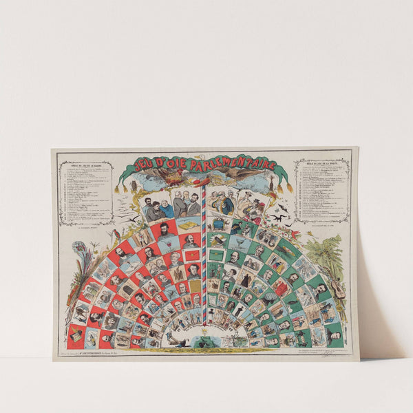 Jeu d’oie parlementaire (1871) by Achille Belloguet