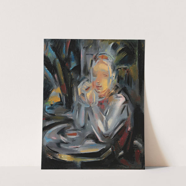 Jeune Assis À Table Face À Une Tasse by María Blanchard