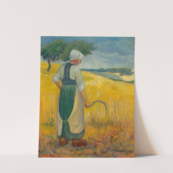 Jeune bretonne à la faucille (1889) by Paul Sérusier