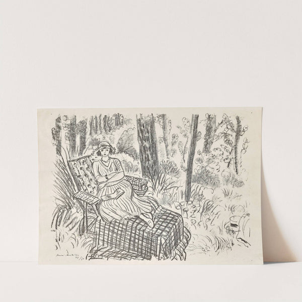 Jeune femme à la chaise longue dans un sous- bois (1922) by Henri Matisse