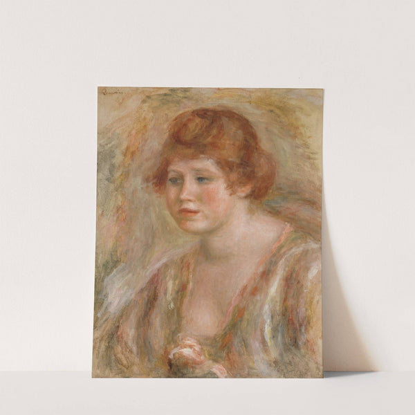 Jeune femme à la rose by Pierre-Auguste Renoir