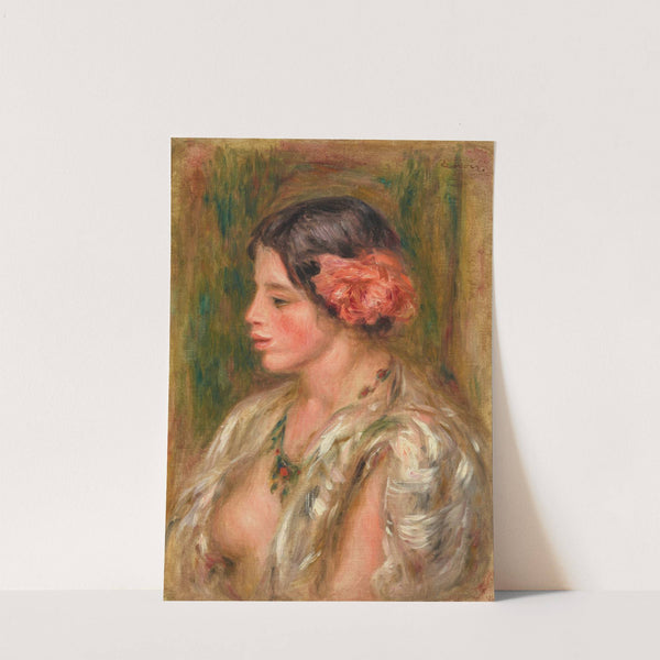 Jeune femme à la rose by Pierre-Auguste Renoir