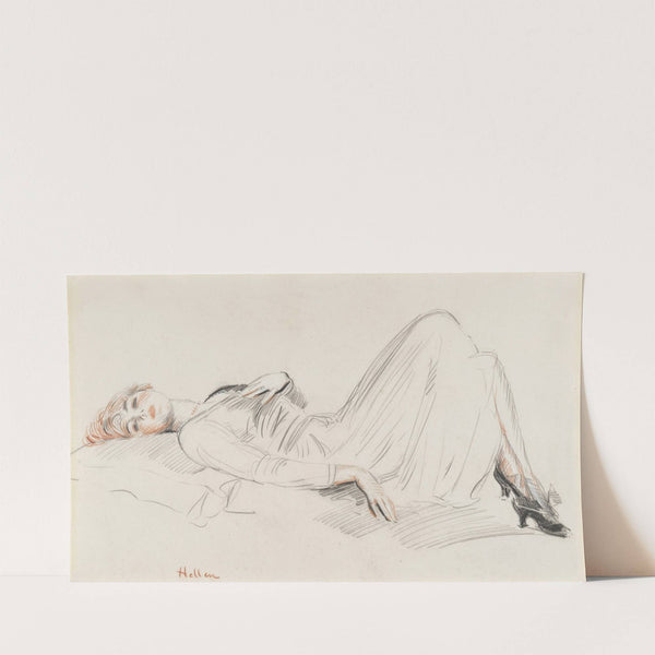 Jeune femme allongée by Paul César Helleu