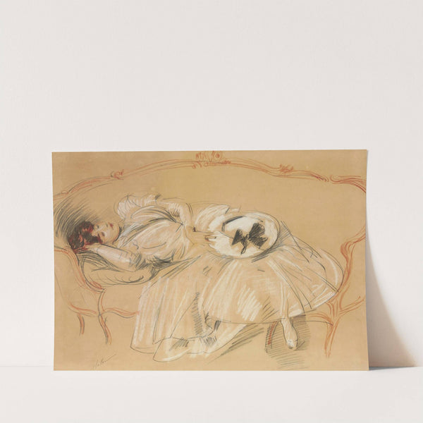 Jeune femme au divan by Paul César Helleu