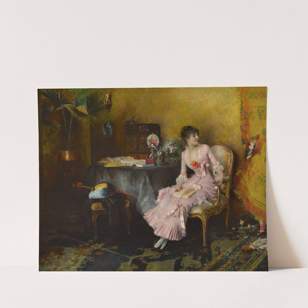 Jeune Femme En Rose Avec Son Enfant (1882) by Pascal-Adolphe-Jean Dagnan-Bouveret