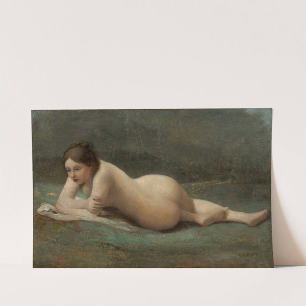 Jeune femme étendue sur l’herbe (circa 1850-1860) by Jean-Baptiste-Camille Corot