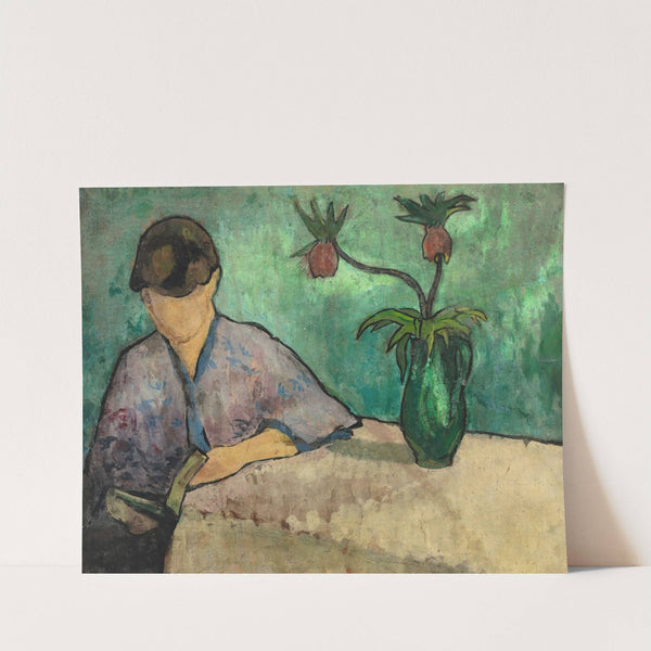 Jeune femme lisant en kimono (1887) by Emile Bernard