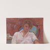 Jeune femme rêvant dans un fauteuil, Harmonie rose by Pierre Bonnard