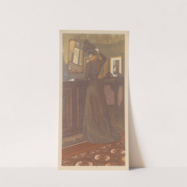 Jeune femme se recoiffant – Mlle Marcolesco, belle-sœur de l’artiste (1899) by Amédée Joyau