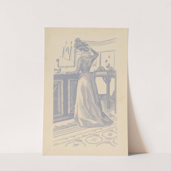 Jeune femme se recoiffant – Mlle Marcolesco, belle-sœur de l’artiste (1899) by Amédée Joyau