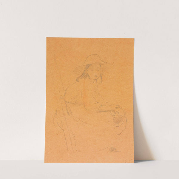 Jeune Fille Assis Sur Une Échelle by Berthe Morisot