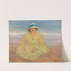 Jeune fille assise sur la plage (circa 1922) by Henri Lebasque