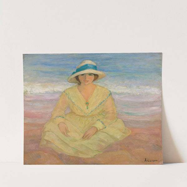 Jeune fille assise sur la plage (circa 1922) by Henri Lebasque
