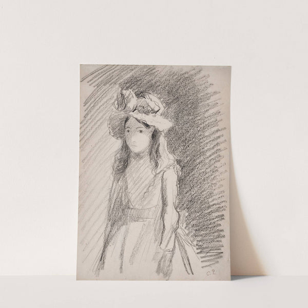 Jeune fille au chapeau (circa 1889) by Camille Pissarro