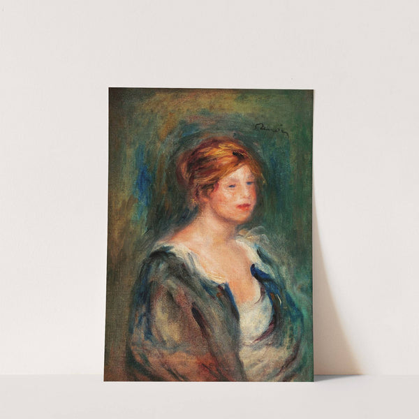 Jeune fille en bleu (Tête de femme blonde) by Pierre-Auguste Renoir