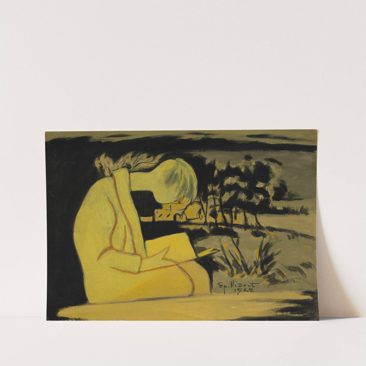 Jeune fille en jaune, lisant by Léon Spilliaert
