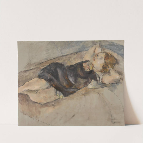 Jeune fille étendue by Jules Pascin
