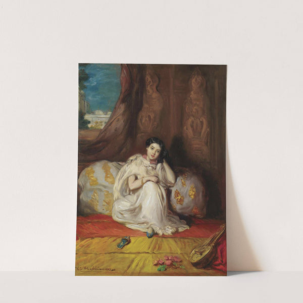 Jeune Fille Mauresque, Assise Dans Un Riche Intérieur (Almée) by Théodore Chassériau