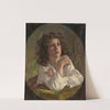 Jeune fille pensive, dans un ovale feint by Alexandre Antigna