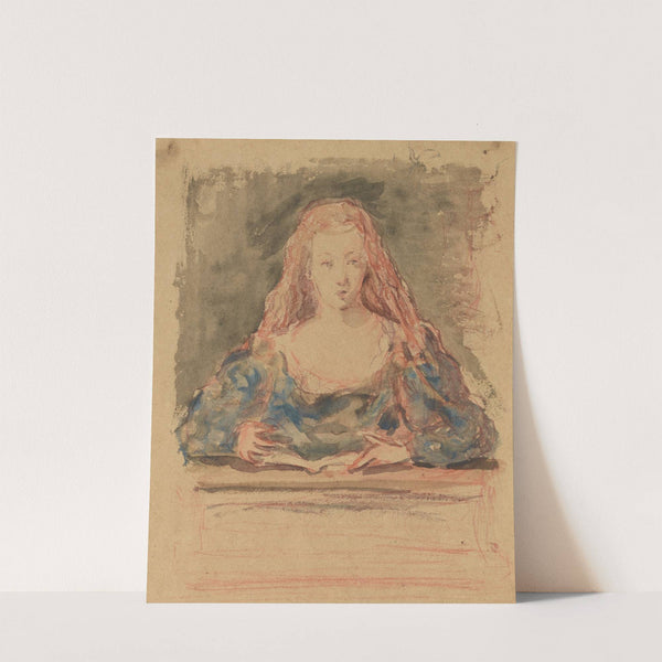 Jeune Fille Rousse, Sa Fille Marie by Henri Cros
