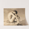 Jeune Homme Assis En Bord De Mer, D'après Hippolyte Flandrin by Jean-Baptiste Danguin