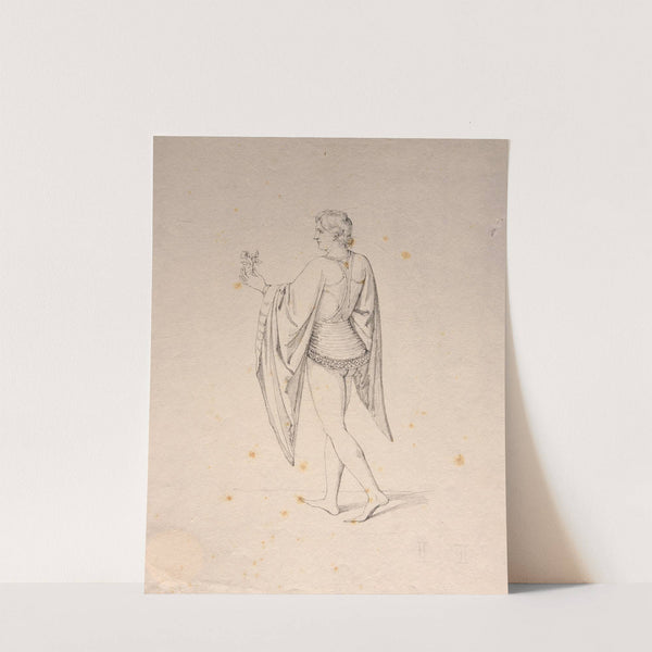 Jeune homme avec fleur en costume XVe s. by Jacques-Raymond Brascassat