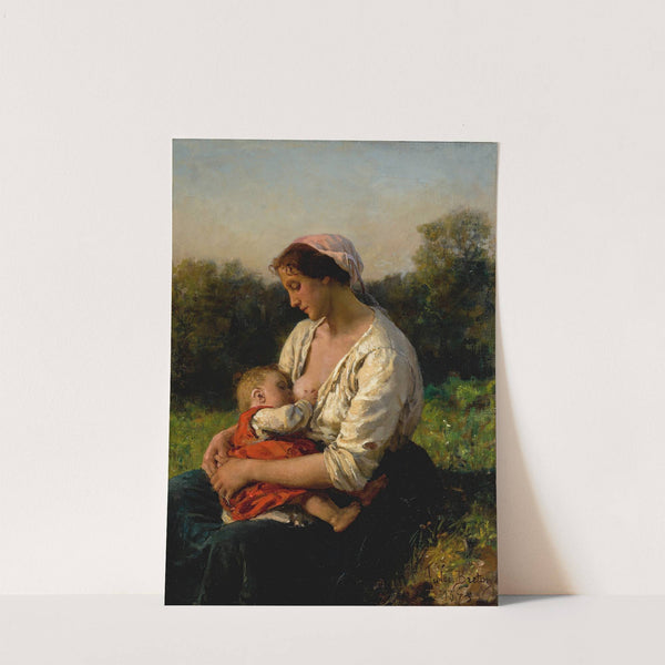 Jeune Mère Allaitant Son Enfant ( 1873) by Jules Breton