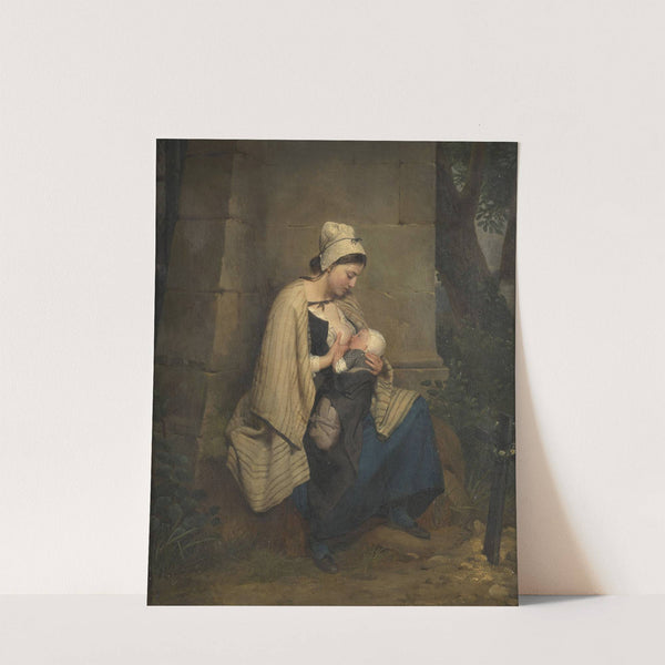 Jeune mère allaitante by Jean-Augustin Franquelin