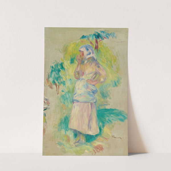 Jeune paysanne mangeant une pomme, Gabrielle Dufour by Pierre-Auguste Renoir