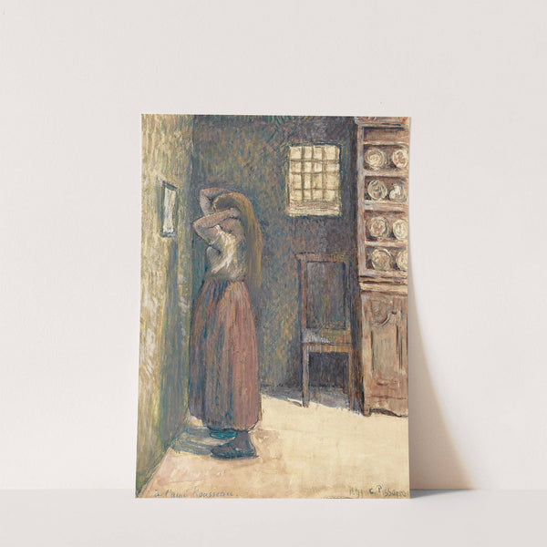 Jeune Paysanne Se Coiffant (1891) by Camille Pissarro