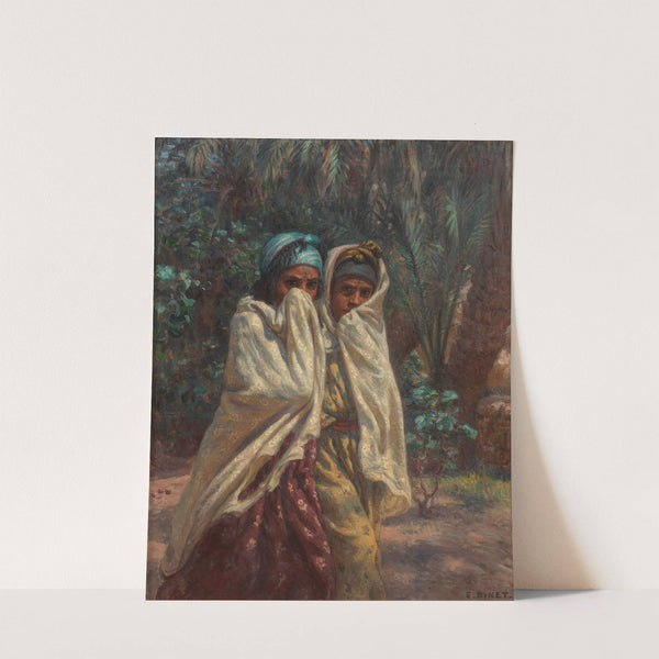 Jeunes filles revenant de la fête, claire de lune by Étienne Dinet