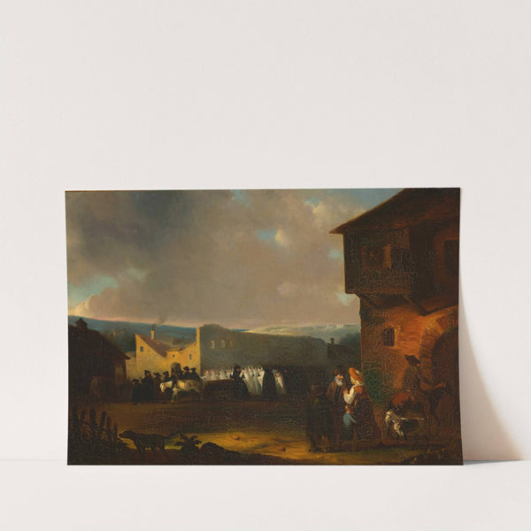 Jewish funeral in Vilnius in 1824 by Julian Karczewski