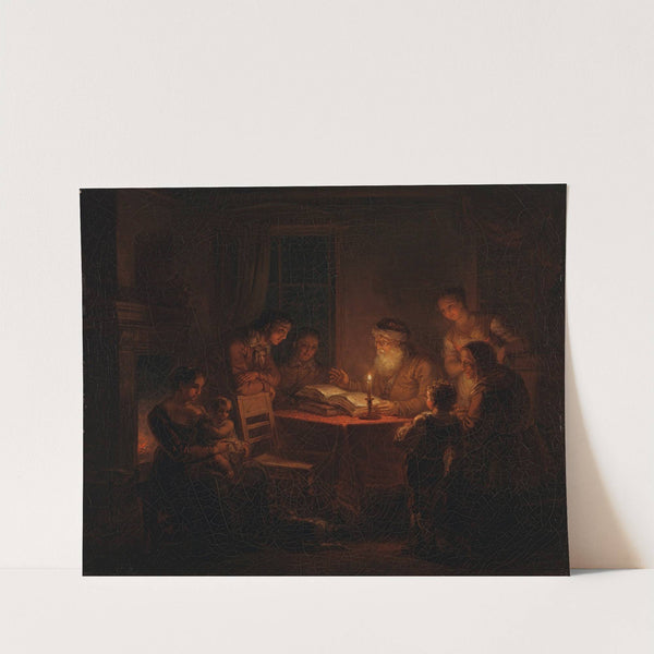 Jewish Rabbi Reading The Bible To His Family (1816) by Alexander Lauréus