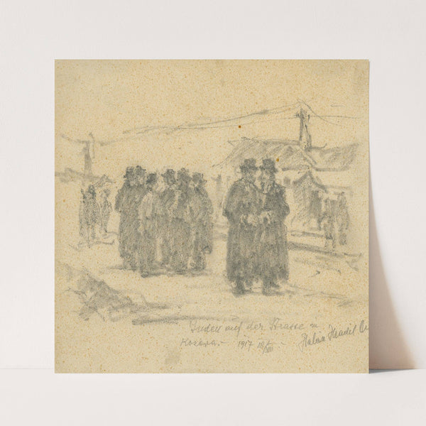 Jews on the Street in Kozovo (1917) by Elemír Halász-Hradil