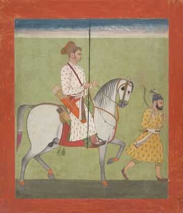Jhujhar Singh on Horseback (ca. 1720–30)