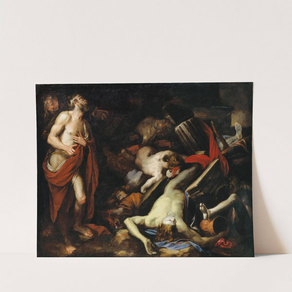 Job and His Children (1650) by Domenico Piola