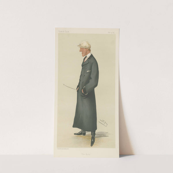 Jockeys; ‘The Baby’, Mr. Arthur Coventry, February 23, 1884 (1884) by Leslie Matthew Ward