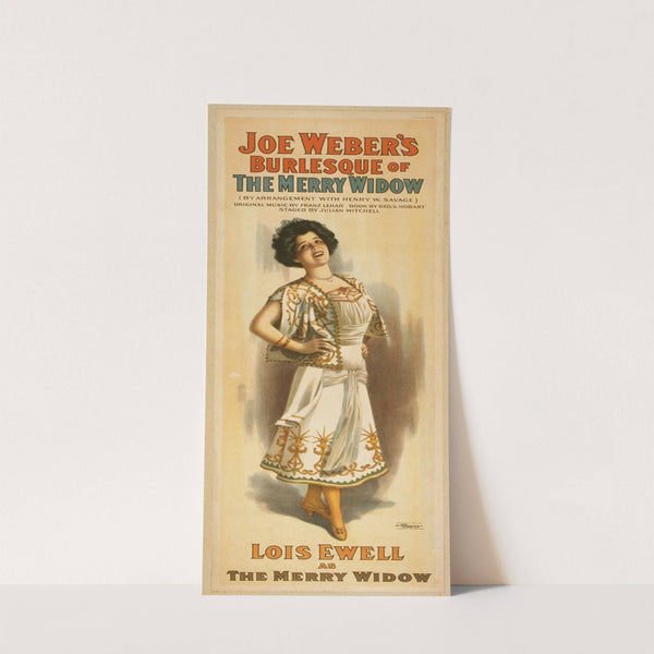 Joe Weber’s burlesque of The merry widow (1908) by Strobridge & Co. Lith.