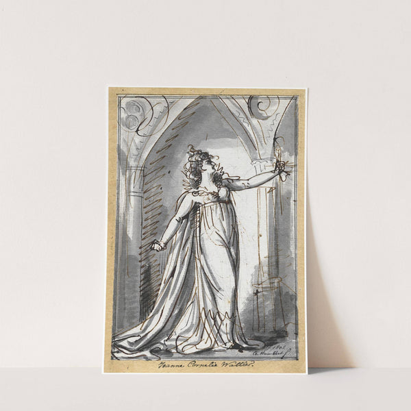 Joh. Cornelia Ziesenis-Wattier als Fredegonde (Macbeth) by David Humbert de Superville
