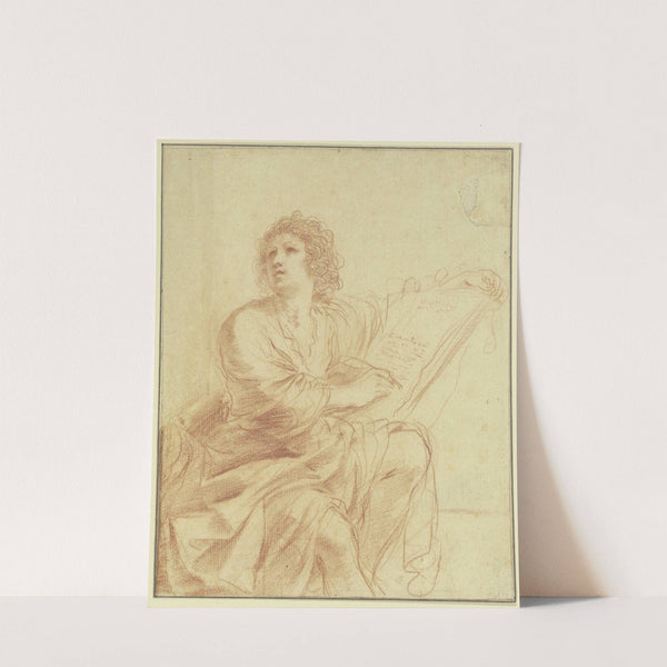 Johannes der Evangelist, sitzend und schreibend by Guercino