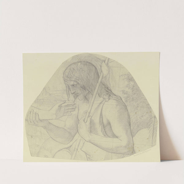 Johannes der Täufer als Halbfigur mit dem Unterarm Christi by Philipp Veit
