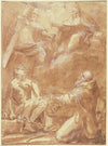 Johannes der Täufer und der Heilige Antonius erblicken Gottvater