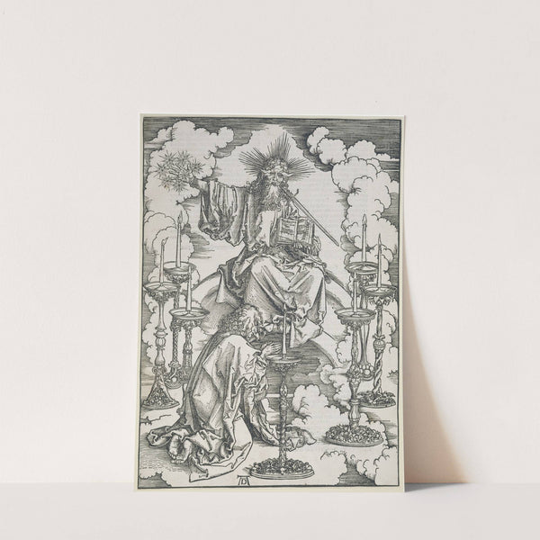 Johannes erblickt die sieben Leuchter, aus der Folge der Apokalypse, Latein-Ausgabe 1511 (ca. 1496 – 1498) by Albrecht Dürer