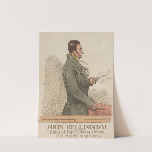John Bellingham. Taken at the Sessions House, Old Bailey, May-15-1812 (1812) by Denis Dighton