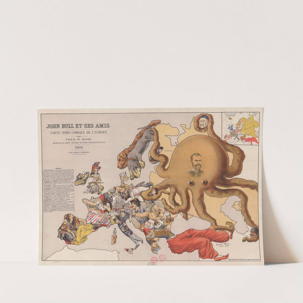 John Bull et ses amis. Carte sério-comique de l’Europe (1900) by Frederick William Rose