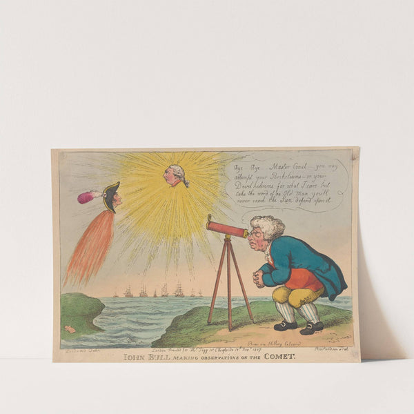 John Bull making observations on the comet (1807) by Thomas Rowlandson