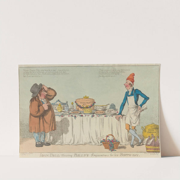 John Bull Viewing Billy's Preparations for His Birthday by Charles Williams