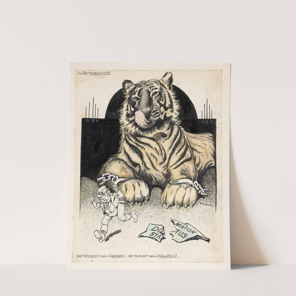John Bull vlucht voor de Indiaase tijger by Patricq Kroon