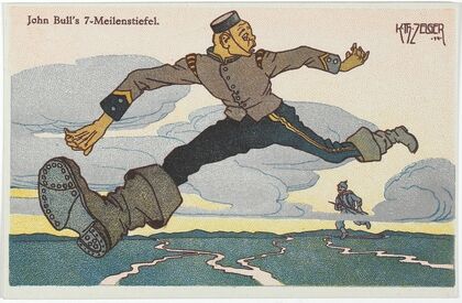 John Bull`s 7-Meilenstiefel. (1914)